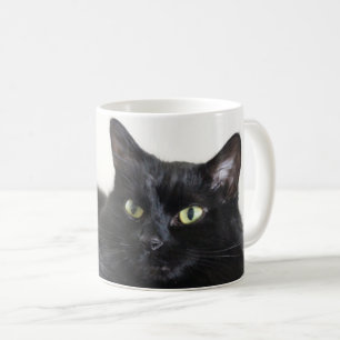 Schwarze Katze Kaffeetasse