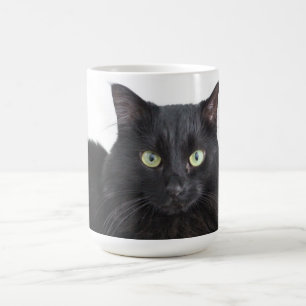 Schwarze Katze Kaffeetasse