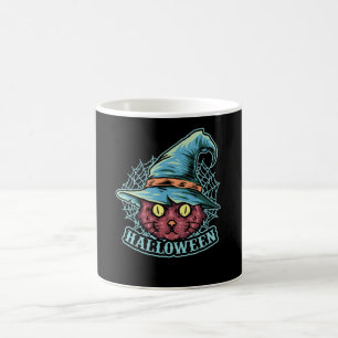 Schwarze Katze Kaffeetasse