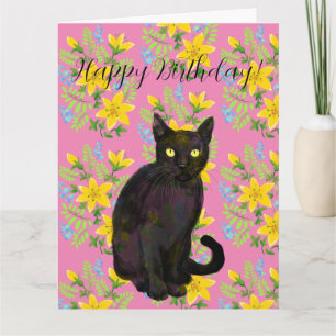 Schwarze Katze Karte