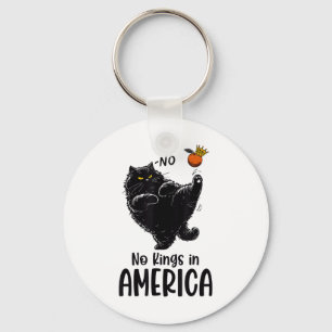 Schwarze Katze keine Könige in Amerika Wir Mensche Schlüsselanhänger