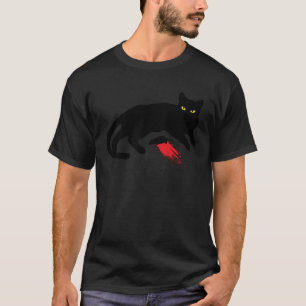 Schwarze Katze Killerinstinkte Tote Maus Punk Goth T-Shirt