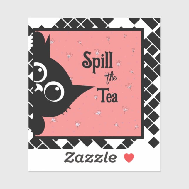 Schwarze Katze, kundenspezifisch geschnitten Vinyl Aufkleber (Blatt)