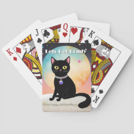 Schwarze Katze - Lass uns es uns gemütlich machen Spielkarten