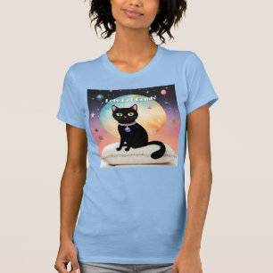 Schwarze Katze - Lass uns es uns gemütlich machen T-Shirt