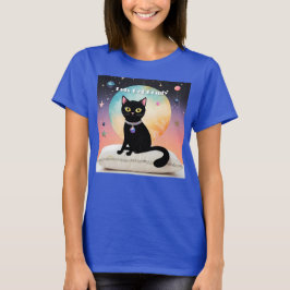 Schwarze Katze - Lass uns es uns gemütlich machen T-Shirt