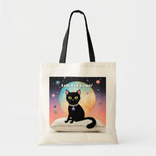 Schwarze Katze - Lass uns es uns gemütlich machen Tragetasche