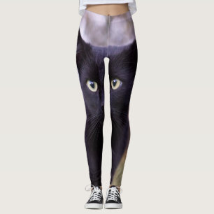 schwarze Katze Leggings
