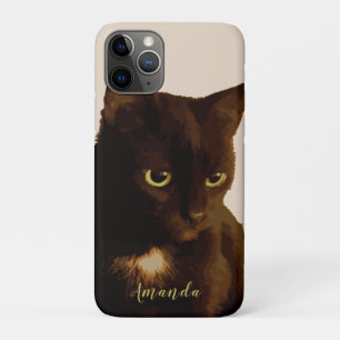 Schwarze Katze Liebeshaustier Boho-Stil Ungewöhnli Case-Mate iPhone Hülle