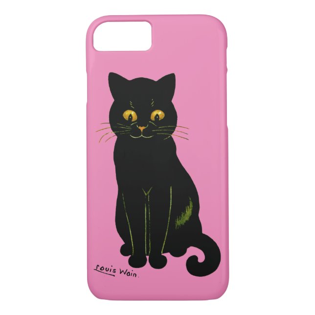 Schwarze Katze, Louis Wain Case-Mate iPhone Hülle (Rückseite)