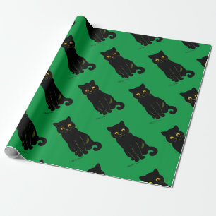Schwarze Katze, Louis Wain Geschenkpapier