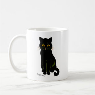 Schwarze Katze, Louis Wain Kaffeetasse