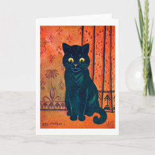 Schwarze Katze, Louis Wain Karte