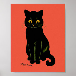 Schwarze Katze, Louis Wain Poster