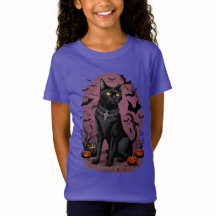 Schwarze Katze Magie zu Halloween