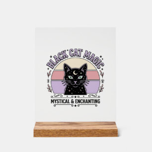 Schwarze Katze Magische Katze Schwarze Katze Vinta Acrylschild
