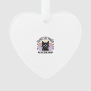 Schwarze Katze Magische Katze Schwarze Katze Vinta Ornament