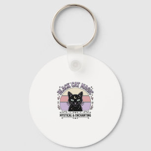 Schwarze Katze Magische Katze Schwarze Katze Vinta Schlüsselanhänger