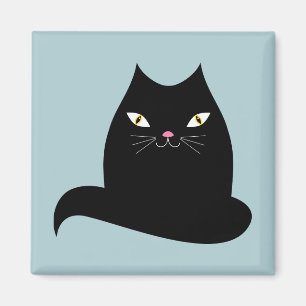 Schwarze Katze Magnet