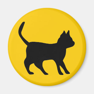Schwarze Katze Magnet
