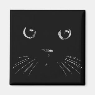 Schwarze Katze Magnet