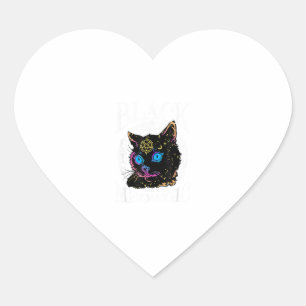Schwarze Katze Meowgic, Halloween-Hexe, Hexerei-St Herz-Aufkleber