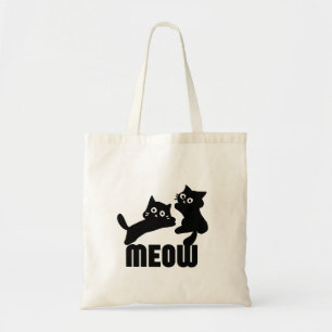 schwarze Katze, miau Tragetasche