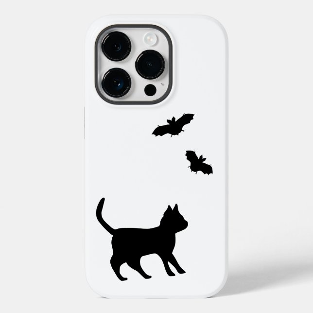 Schwarze Katze mit Bat Case-Mate iPhone Hülle (Rückseite)