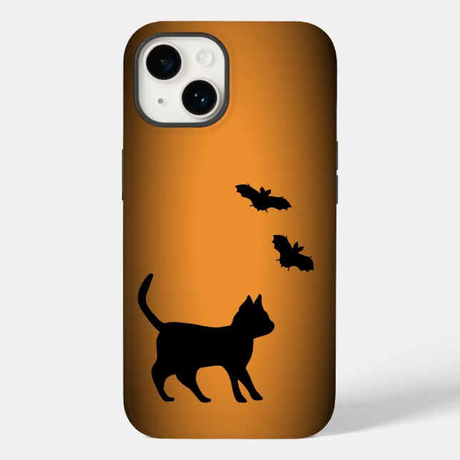 Schwarze Katze mit Bat Case-Mate iPhone Hülle (Rückseite)