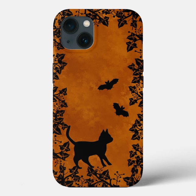 Schwarze Katze mit Bat Case-Mate iPhone Hülle (Rückseite)