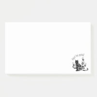 Schwarze Katze mit Blume und portugiesischer Auspr