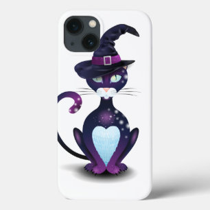 Schwarze Katze mit Hexenhut Case-Mate iPhone Hülle