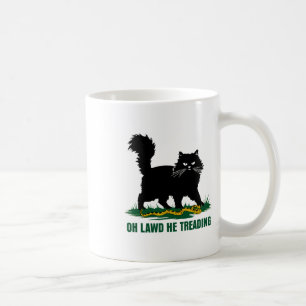 Schwarze Katze mit Schlange Oh, lawd er erzählt Na Kaffeetasse