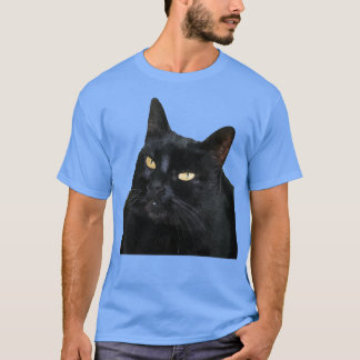 Schwarze Katze mit schönen gelben Augen Vector Art T-Shirt