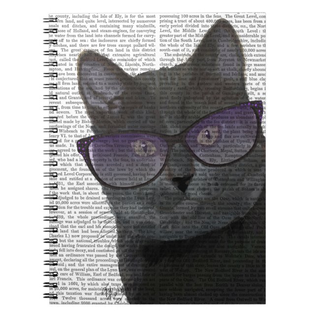 Schwarze Katze mit Sonnenbrille 2 Notizblock (Vorderseite)