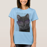 Schwarze Katze mit Sonnenbrille 2