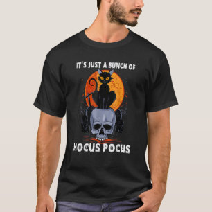Schwarze Katze Mond Halloween-Kostüm Bunch Of Hocu T-Shirt