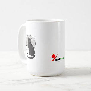 Schwarze Katze & Mond Silhouette Kaffeetasse - Mys