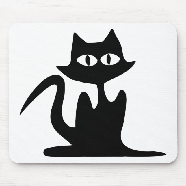 SCHWARZE KATZE MOUSEPAD (Vorne)
