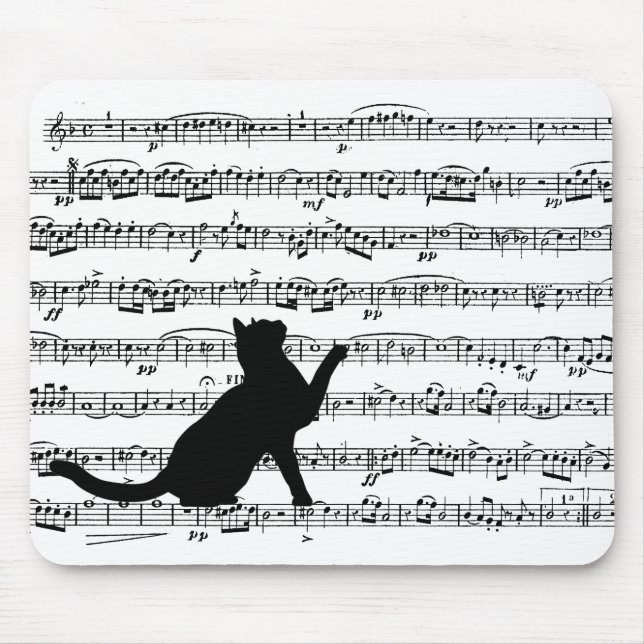 Schwarze Katze Mousepad (Vorne)