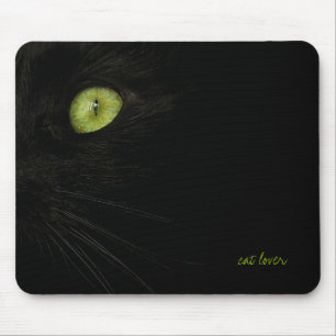 Schwarze Katze mousepad