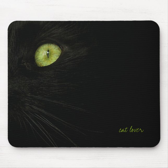 Schwarze Katze mousepad (Vorne)