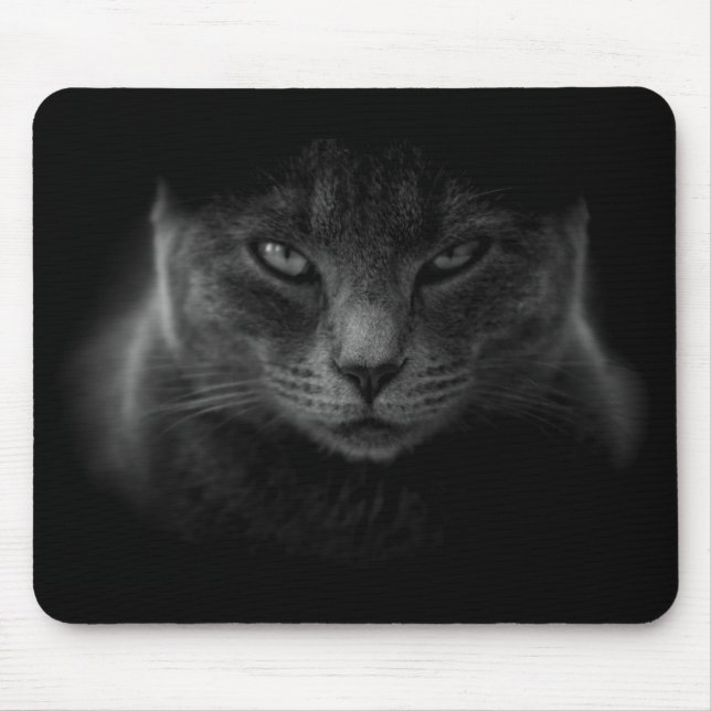 Schwarze Katze Mousepad (Vorne)