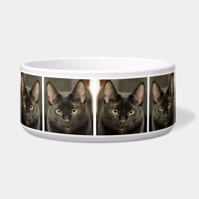 Schwarze Katze Napf (Vorderseite)