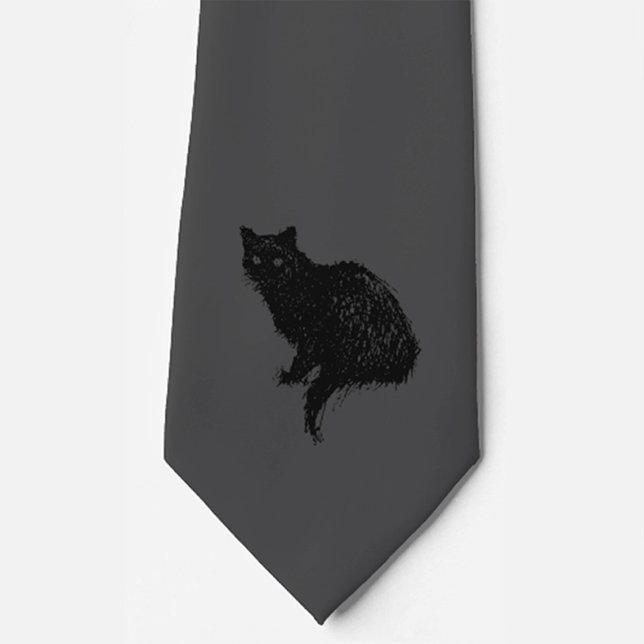 Schwarze Katze | Neck Tie | Kohle und Schwarz Krawatte (Von Creator hochgeladen)
