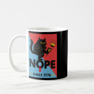 Schwarze Katze Nein Seit 1776 Keine Könige Amerika Kaffeetasse