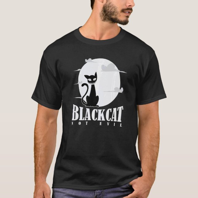 Schwarze Katze nicht böse T-Shirt (Vorderseite)