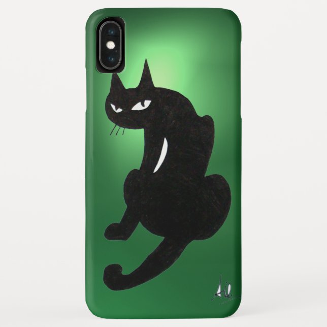 SCHWARZE KATZE NINJA Jadegrün Case-Mate iPhone Hülle (Rückseite)