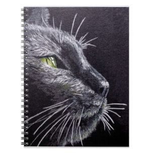 Schwarze Katze Notizblock