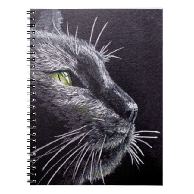 Schwarze Katze Notizblock (Vorderseite)
